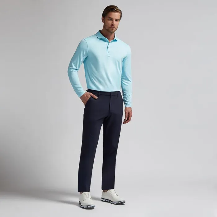 GFORE Polos Men MLANGE ICE NYLON LONG SLEEVE POLO Powder Melange GFORE Polos Men MLANGE ICE NYLON LONG SLEEVE POLO Powder Melange