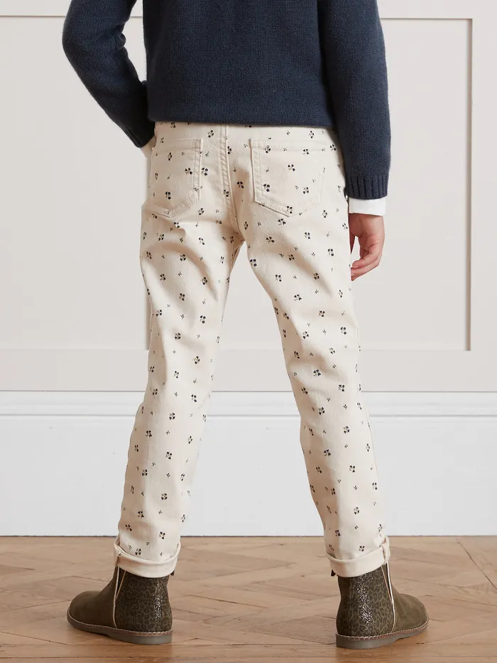 Girls Cyrillus Clothing Cassy Print SlimFit Trousers Imp Cassy