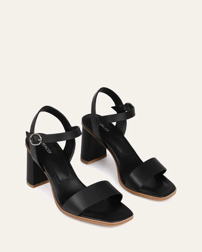 HIGH SANDALS jomercer Women Calais high heel sandals black leather HIGH SANDALS jomercer Women Calais high heel sandals black leather