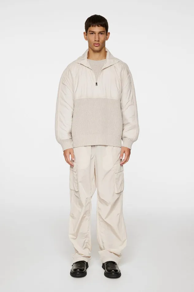 JLindeberg Cole Hybrid Knit Quarter Zip Men Knitwear
