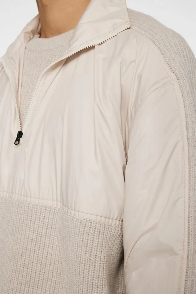 JLindeberg Cole Hybrid Knit Quarter Zip Men Knitwear