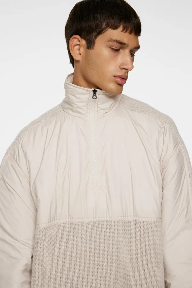 JLindeberg Cole Hybrid Knit Quarter Zip Men Knitwear