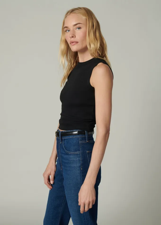 Joe8217s Jeans THE HIGH NECK TANK Black Women Tops Joe8217s Jeans THE HIGH NECK TANK Black Women Tops