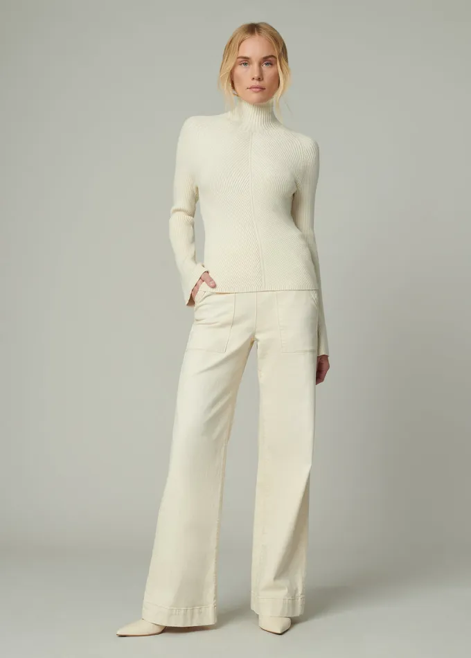 Joe8217s Jeans THE PALMER TURTLENECK Milk Women Tops