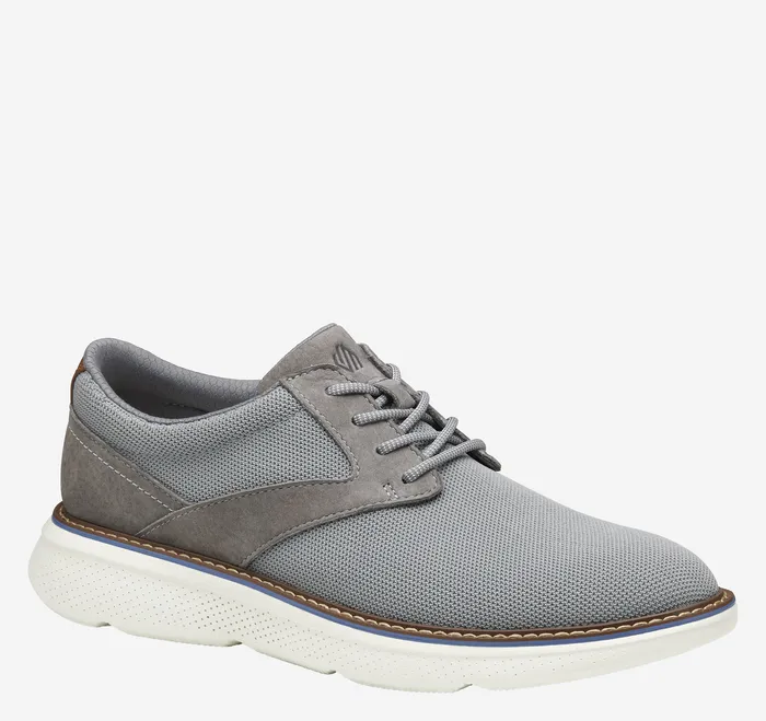 Johnston and Murphy LaceUps Men Hayden Knit Plain Toe Gray Knit