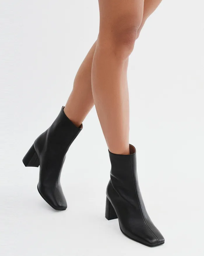 jomercer Nevada mid ankle boots black leather Women MID ANKLE BOOTS jomercer Nevada mid ankle boots black leather Women MID ANKLE BOOTS