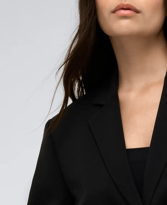 Kenneth Cole Blazers and Jackets Women Vision Twill Three Button Boyfriend Blazer Black Kenneth Cole Blazers and Jackets Women Vision Twill Three Button Boyfriend Blazer Black