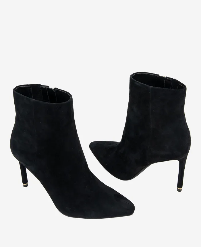 Kenneth Cole Boots and Booties Women Quincy Suede Heel Ankle Bootie Black Kenneth Cole Boots and Booties Women Quincy Suede Heel Ankle Bootie Black