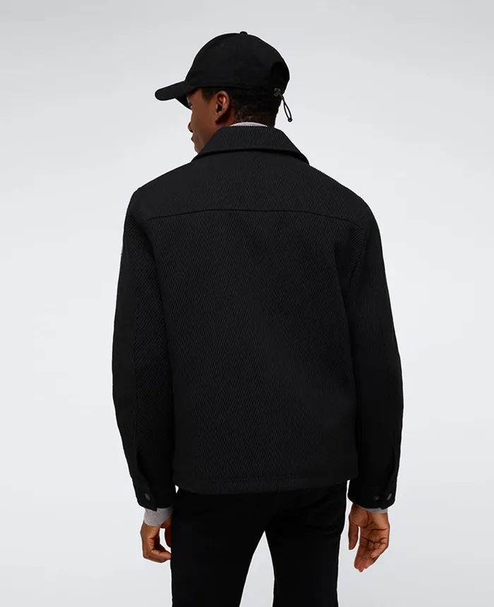 Kenneth Cole Jackets and Outerwear Men Heavyweight Twill Trucker Jacket Black