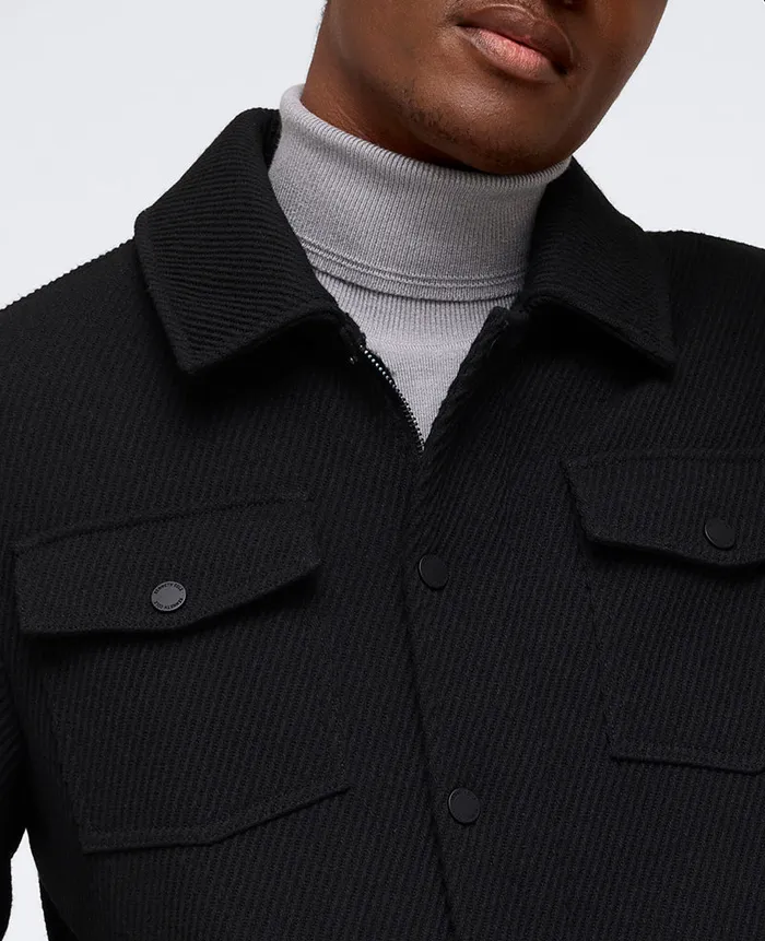 Kenneth Cole Jackets and Outerwear Men Heavyweight Twill Trucker Jacket Black