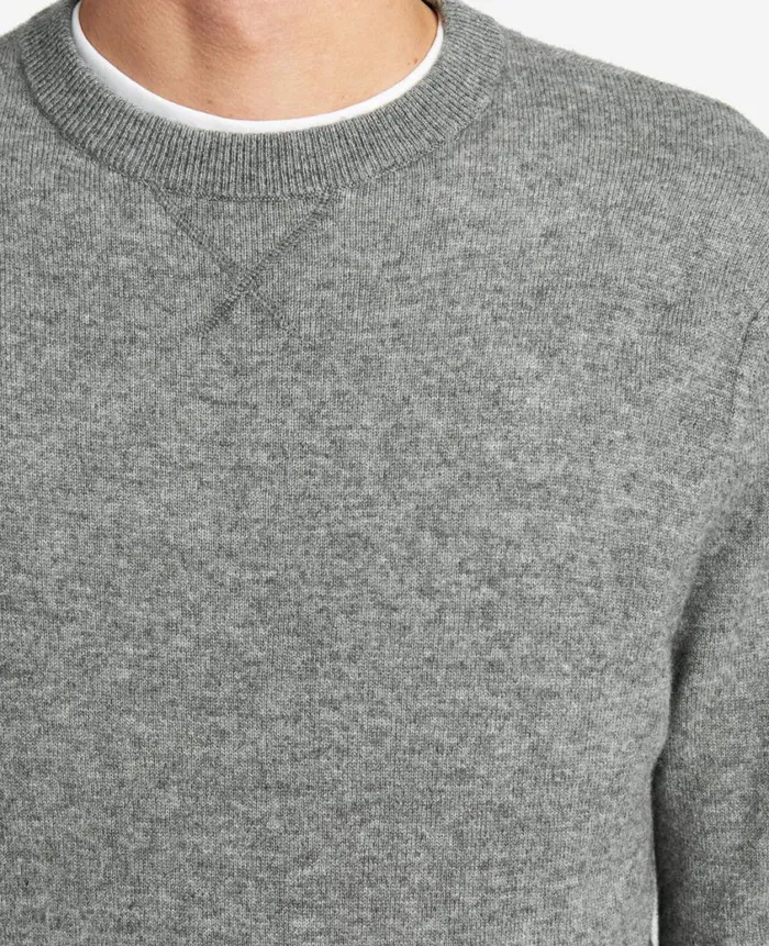 Kenneth Cole Sweaters Men Site Exclusive Crew Neck Cashmere Sweater Grey