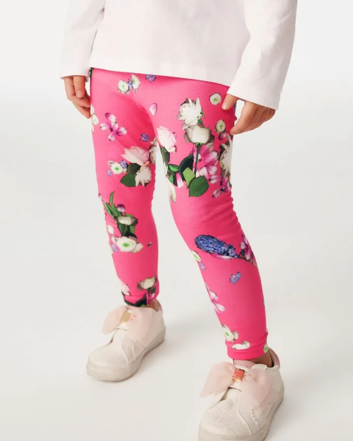 Kids FEDELMA 8211 Floral Logo TShirt And Leggings Set Pink Ted Baker Playsuits and Sets