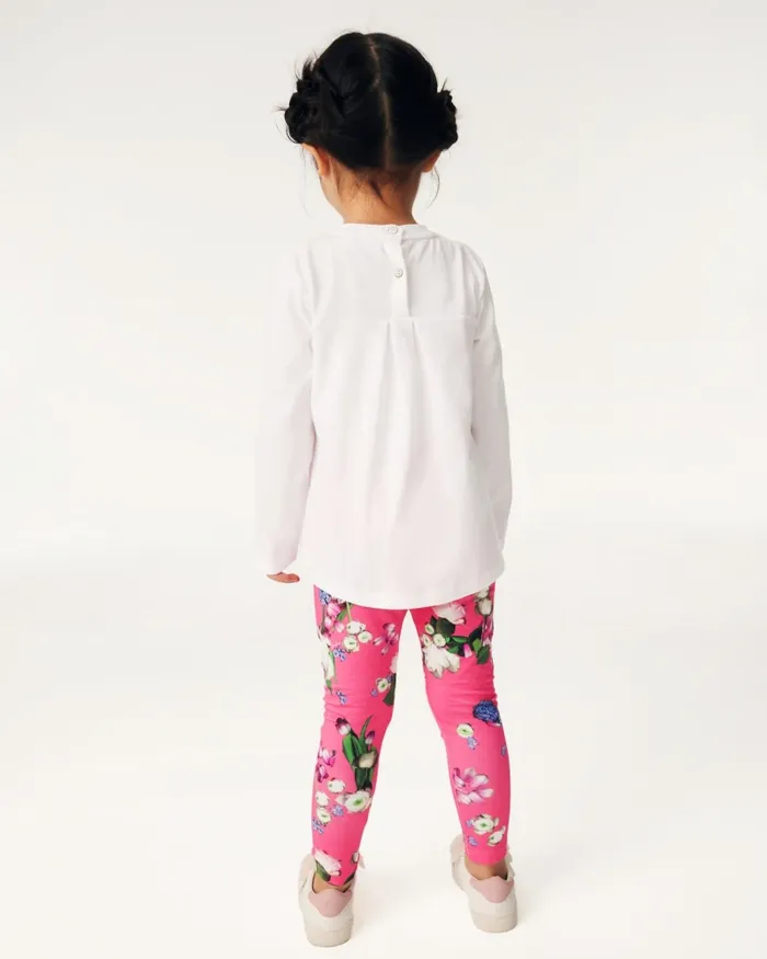 Kids FEDELMA 8211 Floral Logo TShirt And Leggings Set Pink Ted Baker Playsuits and Sets