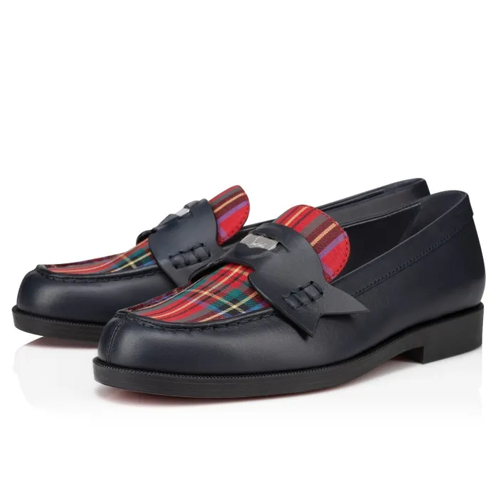 Kids Mini Penny Loafers 8211 Tartan Printed Cotton 8211 Multicolor Christian Louboutin Boots and Loafers Kids Mini Penny Loafers 8211 Tartan Printed Cotton 8211 Multicolor Christian Louboutin Boots and Loafers