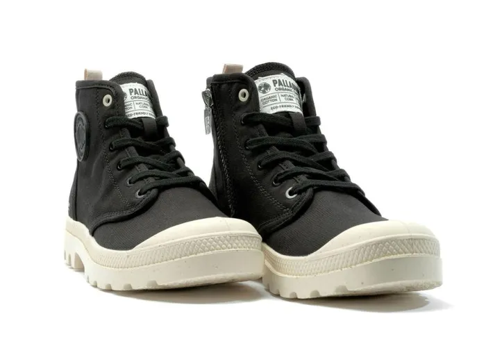 Kids PAMPA HI ZIP ORGANIC Black PALLADIUM Boots Kids PAMPA HI ZIP ORGANIC Black PALLADIUM Boots