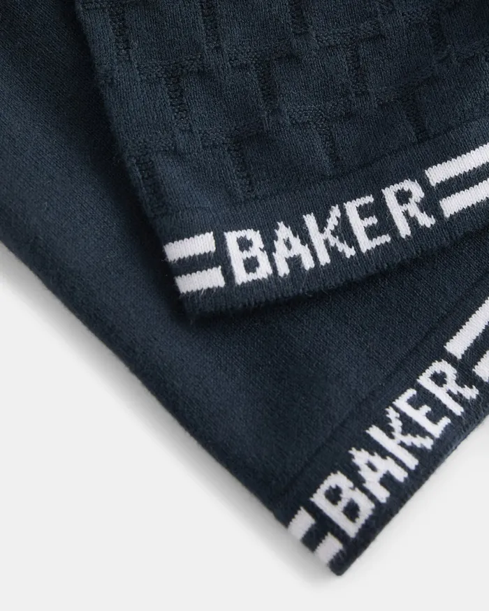 Kids TIBERIU 8211 Knitted Polo Shirt And Shorts Set Navy Ted Baker Tops