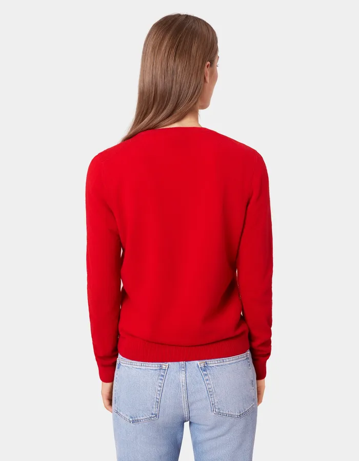 Knit Sweaters Women Colorfulstandard Women Light Merino Wool Crew 8211 Scarlet Red