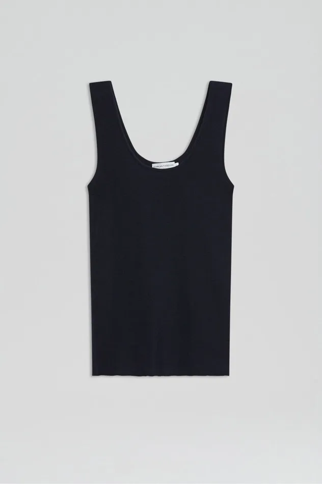 Knitwear Women Scanlan Theodore BABYWOOL SINGLET NAVY ALL Knitwear Women Scanlan Theodore BABYWOOL SINGLET NAVY ALL