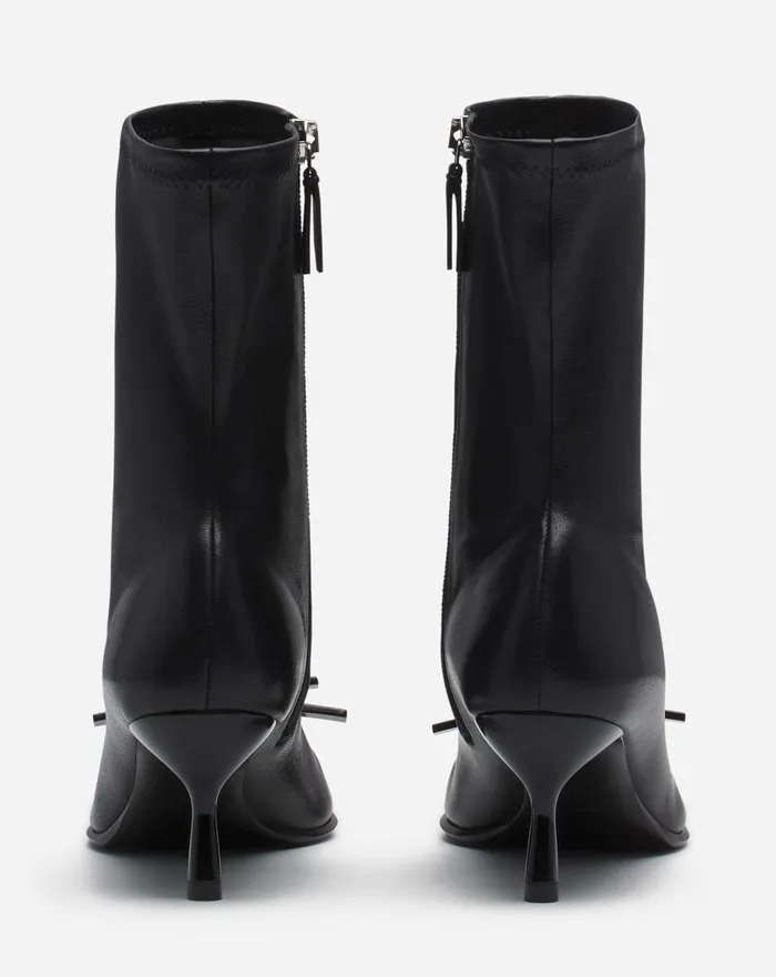 Lanvin Bow Ankle Boots In Leather Black Women Lanvin Boots and Booties Lanvin Bow Ankle Boots In Leather Black Women Lanvin Boots and Booties