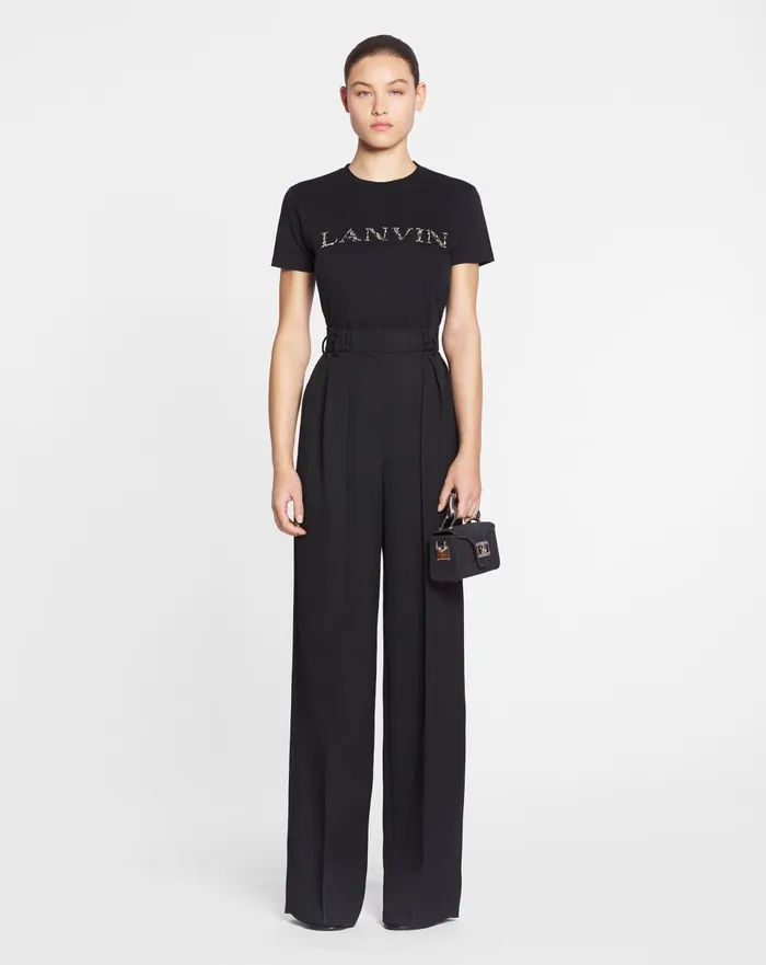 Lanvin Embroidered Tshirt Black Women Lanvin TShirts and Sweatshirts Lanvin Embroidered Tshirt Black Women Lanvin TShirts and Sweatshirts