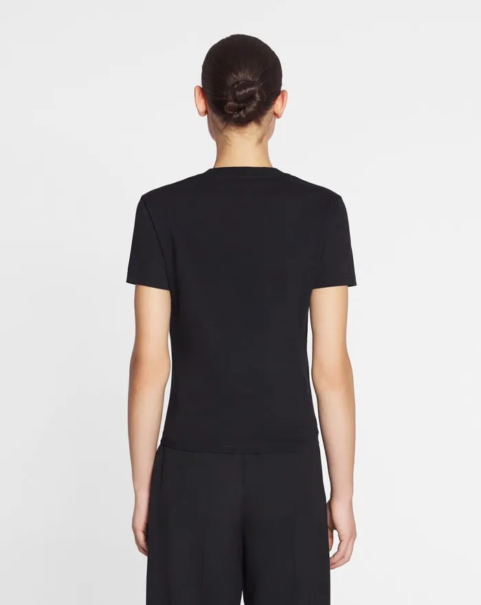 Lanvin Embroidered Tshirt Black Women Lanvin TShirts and Sweatshirts Lanvin Embroidered Tshirt Black Women Lanvin TShirts and Sweatshirts