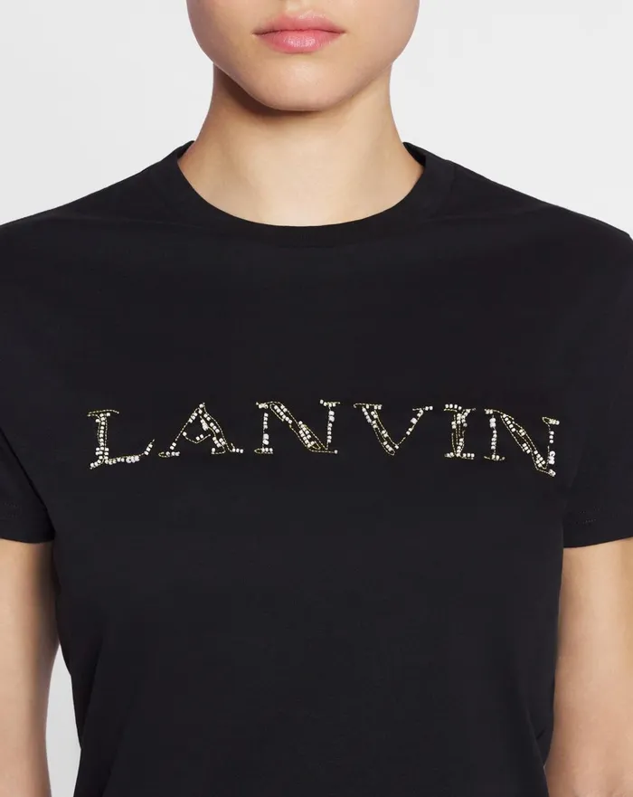 Lanvin Embroidered Tshirt Black Women Lanvin TShirts and Sweatshirts Lanvin Embroidered Tshirt Black Women Lanvin TShirts and Sweatshirts