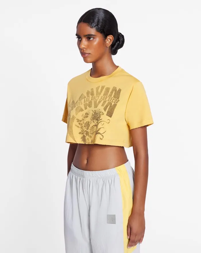 Lanvin X Future Cropped Printed Tshirt Corn Women Lanvin TShirts and Sweatshirts Lanvin X Future Cropped Printed Tshirt Corn Women Lanvin TShirts and Sweatshirts