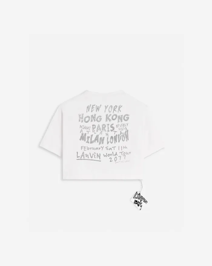 Lanvin X Future Cropped Printed Tshirt White Mustang Women Lanvin TShirts and Sweatshirts Lanvin X Future Cropped Printed Tshirt White Mustang Women Lanvin TShirts and Sweatshirts