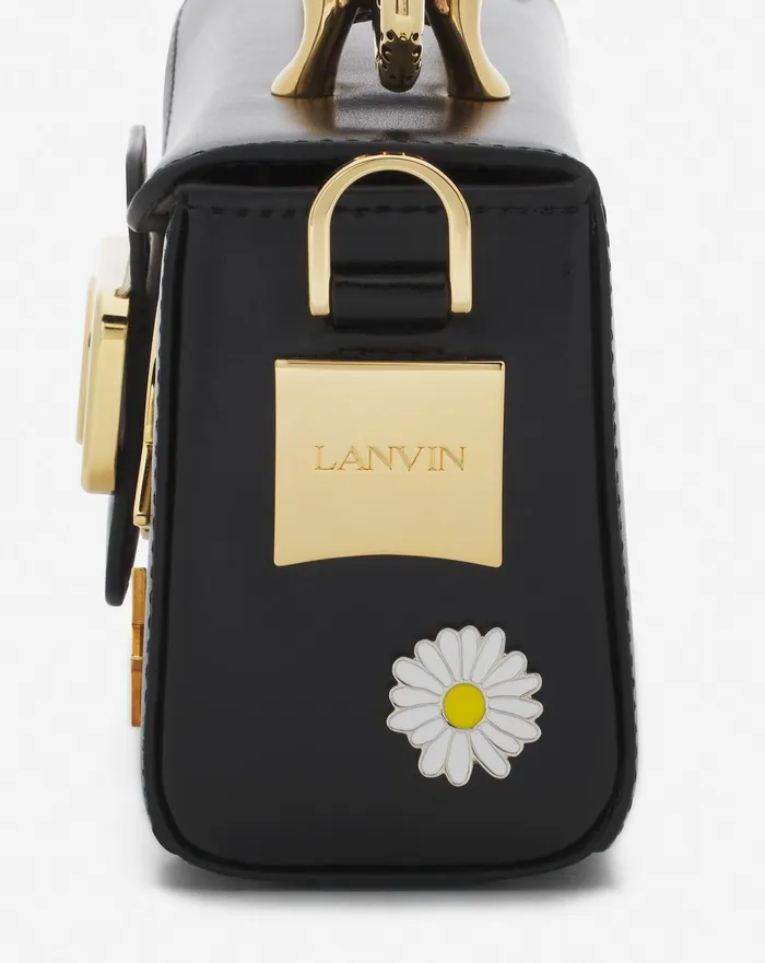 Lanvin X Future Pencil Cat Nano Leather Bag With Pins Blackmulticolour Women Lanvin Pencil