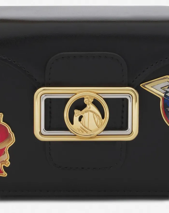Lanvin X Future Pencil Cat Nano Leather Bag With Pins Blackmulticolour Women Lanvin Pencil