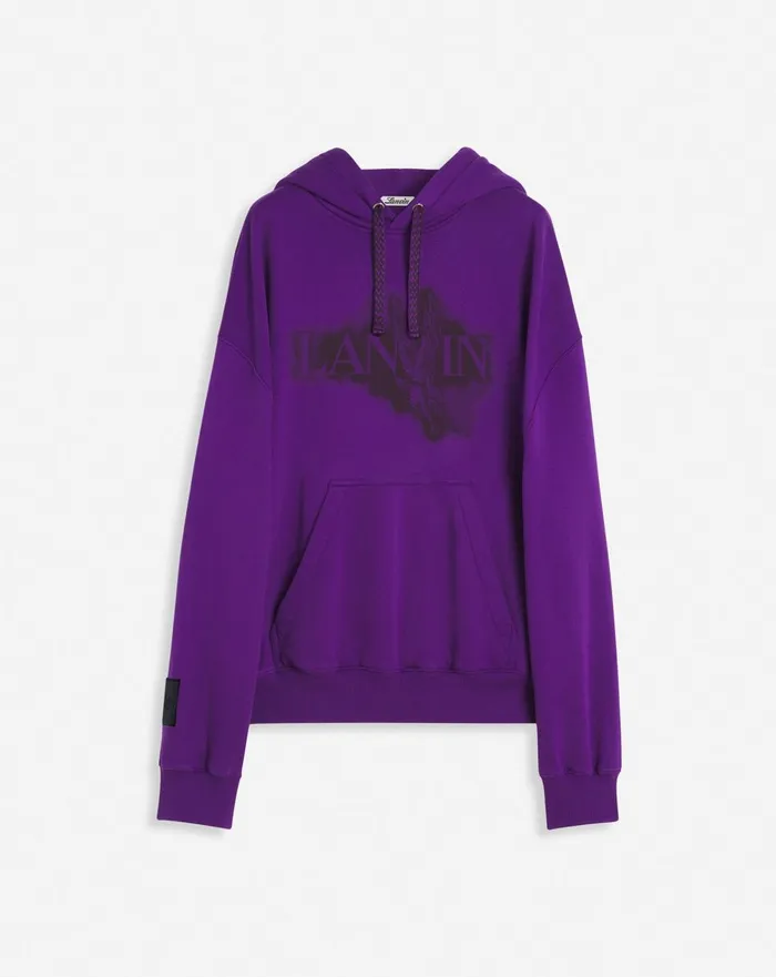 Lanvin X Future Unisex Baggy Hoodie With Eagle Print Purple Reign Men Lanvin Knitwear and Sweatshirts Lanvin X Future Unisex Baggy Hoodie With Eagle Print Purple Reign Men Lanvin Knitwear and Sweatshirts