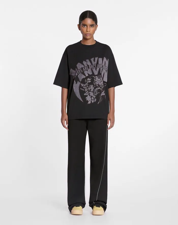 Lanvin X Future Unisex Loosefit Printed Tshirt Black Men Lanvin Tshirts and Polos Lanvin X Future Unisex Loosefit Printed Tshirt Black Men Lanvin Tshirts and Polos