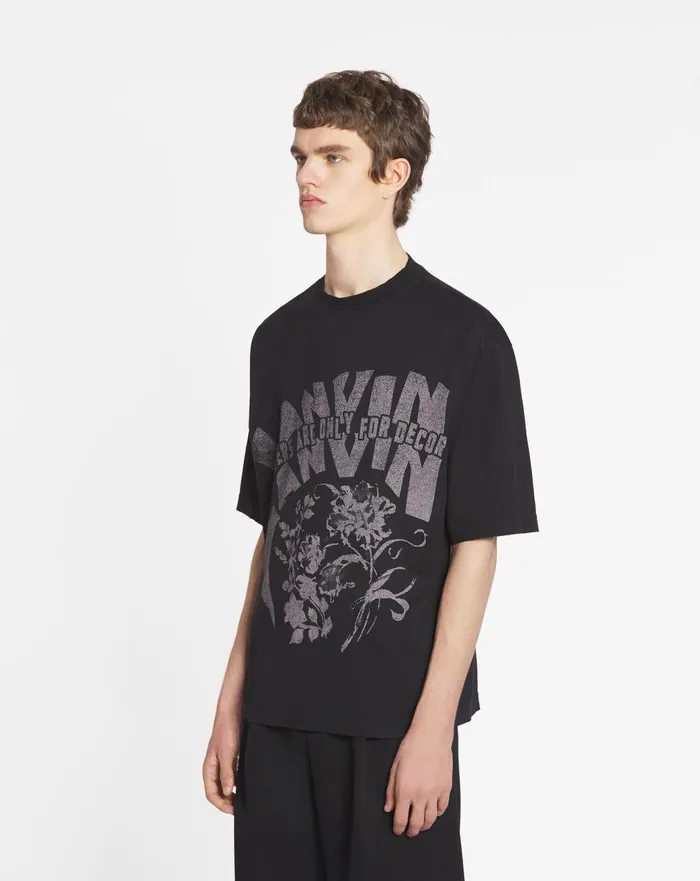 Lanvin X Future Unisex Loosefit Printed Tshirt Black Men Lanvin Tshirts and Polos Lanvin X Future Unisex Loosefit Printed Tshirt Black Men Lanvin Tshirts and Polos