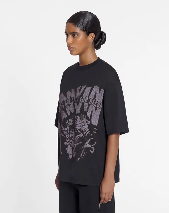 Lanvin X Future Unisex Loosefit Printed Tshirt Black Men Lanvin Tshirts and Polos Lanvin X Future Unisex Loosefit Printed Tshirt Black Men Lanvin Tshirts and Polos