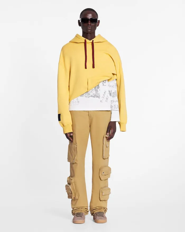 Lanvin X Future Unisex Oversized Curb Laces Corn Men Lanvin Knitwear and Sweatshirts