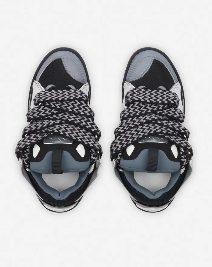 Leather Curb Sneakers Whiteanthracite Women Lanvin Curb Leather Curb Sneakers Whiteanthracite Women Lanvin Curb