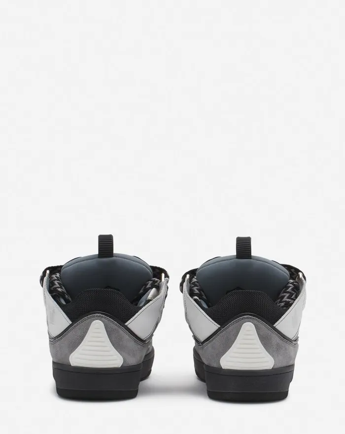 Leather Curb Sneakers Whiteanthracite Women Lanvin Curb Leather Curb Sneakers Whiteanthracite Women Lanvin Curb