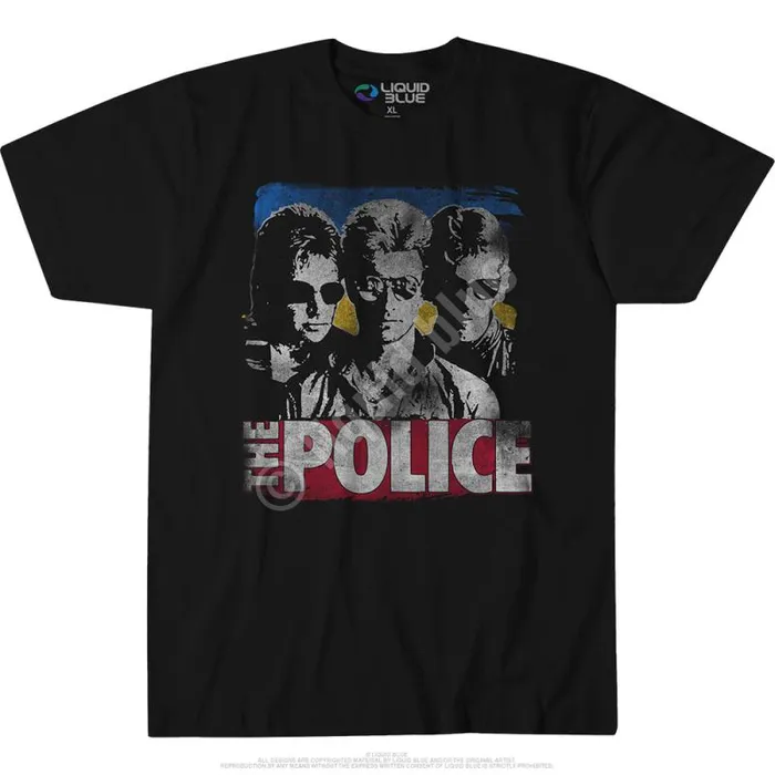 Liquid Blue Athletic TShirt Men The Police Greatest Hits Black Athletic TShirt Liquid Blue Athletic TShirt Men The Police Greatest Hits Black Athletic TShirt