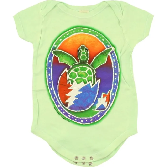 Liquid Blue Onesies Kids GD Steal Your Turtle Green Onesie