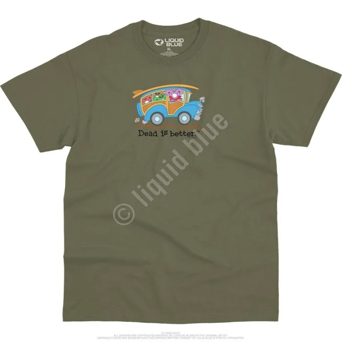 Liquid Blue TShirt Men Wagon Dead Is Better TShirt