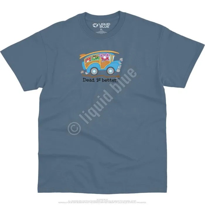 Liquid Blue TShirt Men Wagon Dead Is Better TShirt