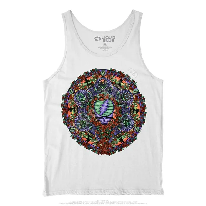 Liquid Blue Tank Top Men Celtic Mandala White Tank Top TShirt