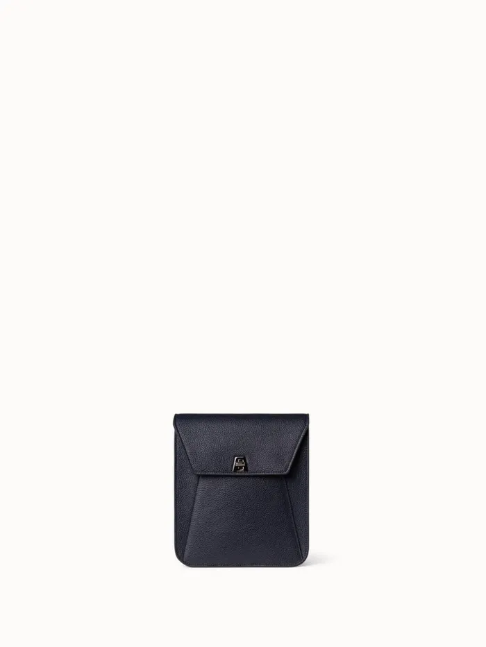 Little Anouk Messenger In Calf Leather Denim Women Akris Messenger Bags