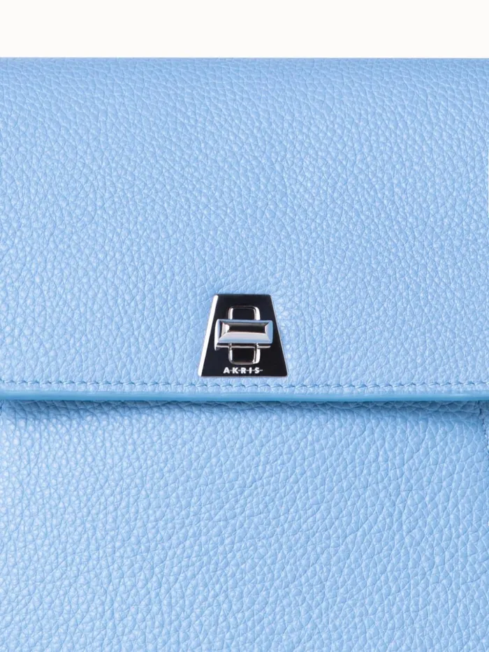 Little Anouk Messenger In Calf Leather Powder Blue Women Akris Crossbody Bags