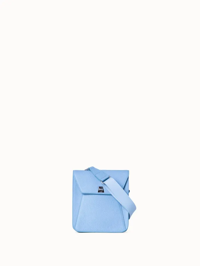 Little Anouk Messenger In Calf Leather Powder Blue Women Akris Crossbody Bags