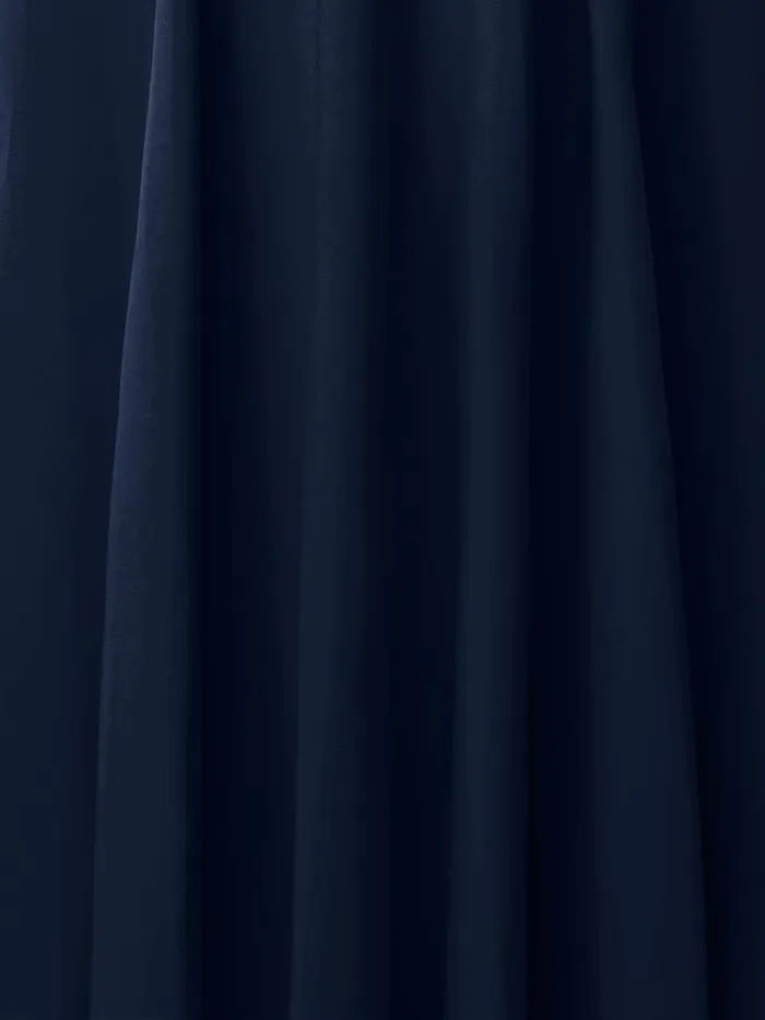 Long Silk Evening Dress With Long Sleeves Navy Women Akris Dresses