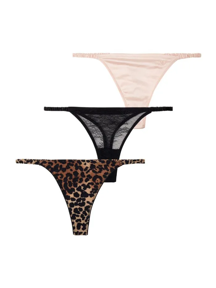 Love Stories Thongs 3Pack Roomservice Thongs Multicolour 8211 Women