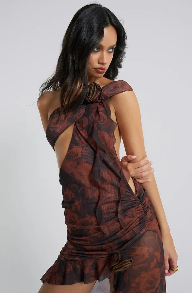 Maxi Dresses Women Jaded London Athena One Shoulder Draped Maxi Dress