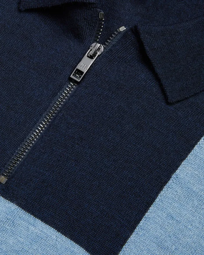 Men AMBLER 8211 Colour Block T Wool Polo Shirt Navy Ted Baker Jumpers and Knitwear Men AMBLER 8211 Colour Block T Wool Polo Shirt Navy Ted Baker Jumpers and Knitwear