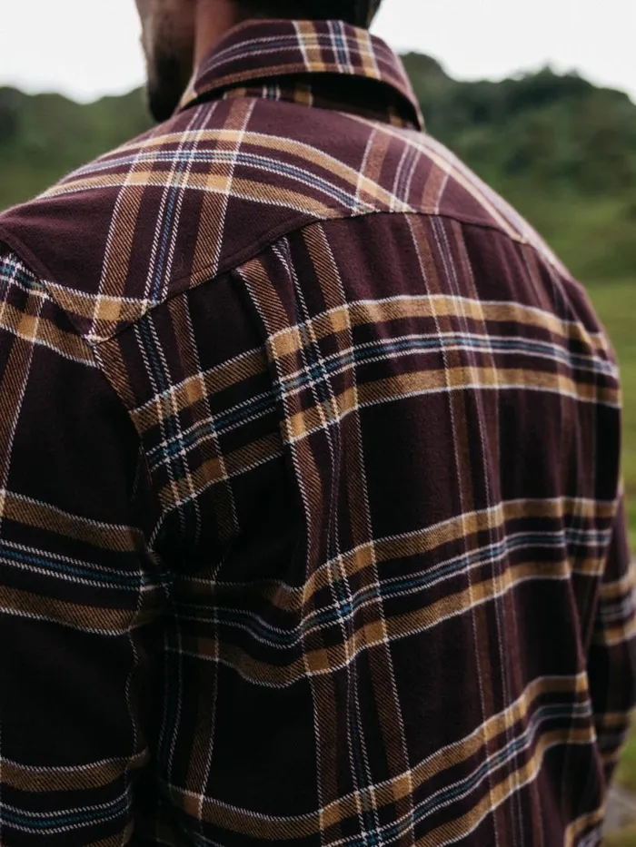 Men Beardsmore Shirt Black Cherry Check Finisterre Shirts